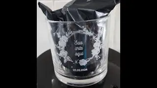 Gravação em Vidro com gravadora laser Twotrees tts-10w com pasta térmica