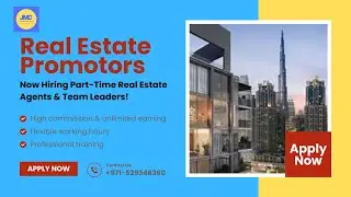 Now Hiring Part-time Real Estate promoters - JMC #dubai #dubaiproperty #dubaiagents #dubailife