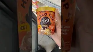 Halo Top Ice Cream Mix In P.B Cookie Dough And Fudge 🔥🔥#foodshorts #icecream #cookiedough #food