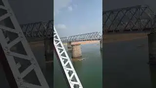 Duronto Express Chennai to Delhi Crossing Kirushna river #water #train #river #kirushna #duronto