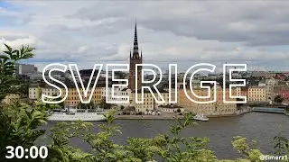 SWEDEN -- Study With Me (With Techno Music) -- 30 Minute Timer