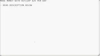 Easy Money With HITLEAP 20$/DAY