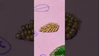 #aari embroidery# leaf#filling#bead#stich#tutorial 4#trending#design#for beginners