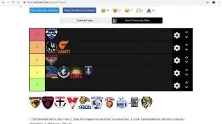 Ranking my favourite AFL teams (Tiermaker)