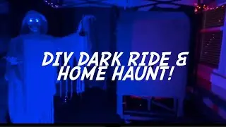 Motorized DIY Dark Ride for Halloween 2025! #homehaunt #homemadedarkride 