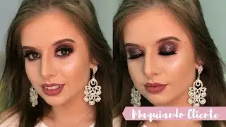 Maquiando cliente - Marsala makeup