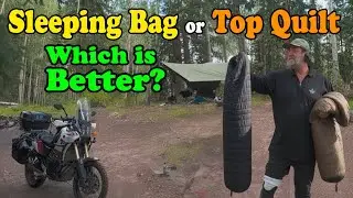 Sleeping Bag VS Top Quilt |  Motorcycle Camping Gear Review