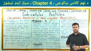 Sub-cellular Particles class 9 | Acellular Life | Prions, Viroids and Viruses | Cells and Tissues