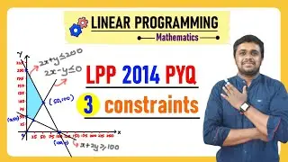 LPP | 2014 PYQ | 3 constraints | Linear Programming class 12 | 2nd PUC Maths in kannada