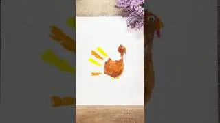 Turkey Handprint Art | Art and Craft Ideas #shorts #artandcraft #stepbystep