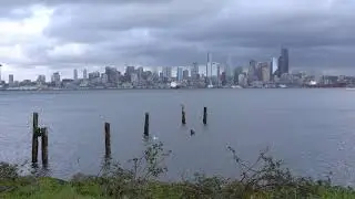4K UHD SLOW TV: Seattle Skyline February 2020
