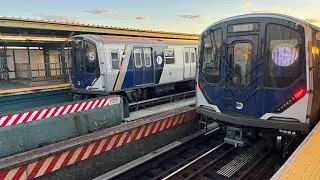IND Fulton Street Line: (A) & (S) Shuttle train action at Rockaway Blvd 