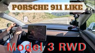 2023 Tesla Model 3 RWD Porsche 911 Like Cornering