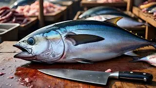 Precision Cuts❗🔥 Yellowfin Tuna Cutting Skills like a Pro in Sorong city, Live Streaming 29 Jan 26
