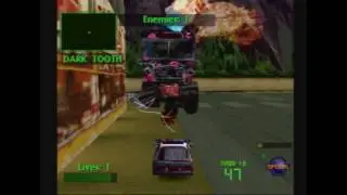 Twisted Metal 2  - Outlaw Vs Dark Tooth GAMEPLAY (Plus ending)