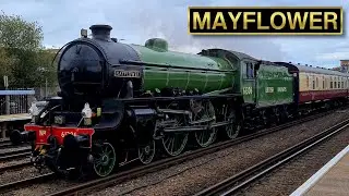 Mayflower 61306 whistling through Paddock Wood Station.