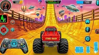 Monster Truck Mega Ramp Stunt Impossible Drive - Car Stunt Racing Game - Android Gameplay