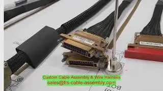 Custom Cable Assembly EDP Hbr 3 Cable Flexible Cables Twin Coax Microwave Assemblies Wire Types Dime