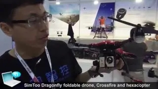 SimToo Dragonfly foldable drone, Crossfire and hexacopter