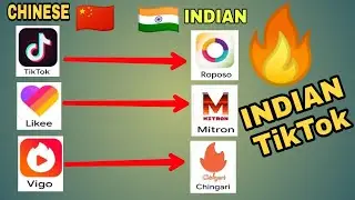 Indian Tiktok, Indian Tiktiki app, Roposo app , Chingari app, Mitron app,