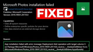 How To Fix Microsoft Photos Installation Failed (2025)