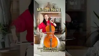 No 98 Learning Cello Day 202 MINUET NO 1 #music #cello @stephaniechencellostudio