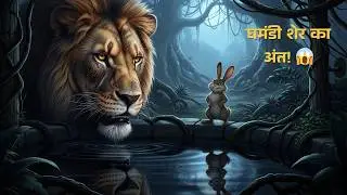घमंडी शेर का अंत! 😱 Clever Rabbit Outsmarts Lion in 3D | Panchtantra Hindi Moral Story