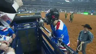 Sage Kimzey with the Clutch Cover on Pure Gangster | 2019 PBR Global Cup