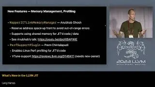 2023 LLVM Dev Mtg - What’s New in the LLVM JIT