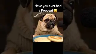Trying Pupusas!😍 Fun Pug ASMR #asmr #pug #fun #viral #fyp #food