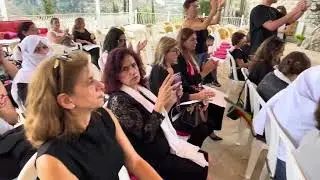 مع  السيدة حياة ارسلان في عالية وقفة تضامنية مع الاسرى و السيدات المخطوفات في السويداء   