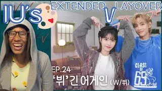 IU's Palette with V 💜 | LAYOVER | BTS REACTION
