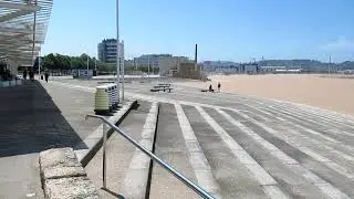 Promenade and beaches, Gijon, Asturias, Spain