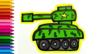 How to Draw a Tank    Tank Drawing    kids easy drawing