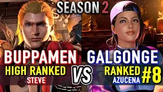T8 🔥 BUPPAMEN (Steve) vs GALGONGE (#8 Ranked Azucena) 🔥 Tekken 8 High Level Gameplay