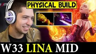 W33 showed his LINA in mid vs VOID SPIRIT | Dota 2 Pro Players Clips