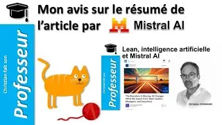 Mon avis sur le résumé de l’article par Mistral AI