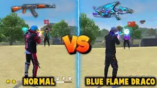 FREE FIRE BLUE FLAME DRACO AK DAMAGE  ABILITY TEST | BEST AK SKIN IN FREE FIRE