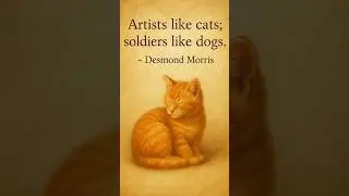 Whiskered Wisdom #01 &ndash; Artists like cats; soldiers like dogs. #cat #petcareprovider #instructive