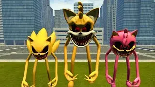 I BECOME NEW SUPER SONIC SMILEY'S vs TAILS SMILEY'S  vs  AMY SMILEY'S in Garry's Mod