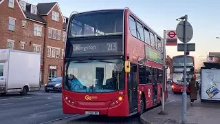 *Withdrawn* Journey on Go Ahead London Route 213 to Sutton Bus Garage. Enviro400 B9TL VE1 (LX58 CWK)