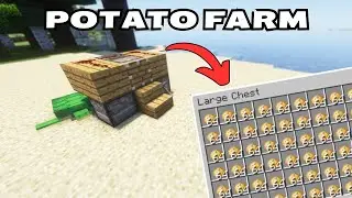 Minecraft 1.21+ Easiest Potato Farm! 🚜10k+ Per Hour Tutorial