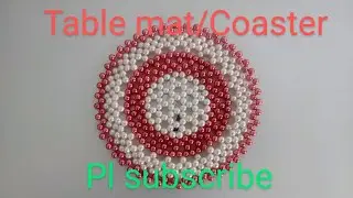 196 Moti rangoli/मोत्यांची रांगोळी/ Table mat/Coaster tutorial step by step Pl share, subscribe.🌸🌺🦋🙂