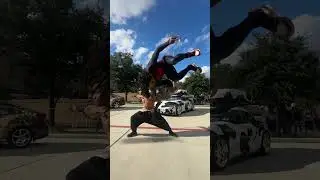Spidey dodges a sword in an epic way! #spiderman #milesmorales #funny #shorts
