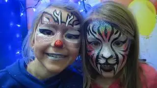 Rudolph and Rainbow Tiger at Haley's 7th Birthday