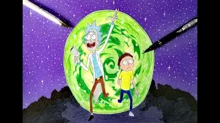 Can I draw a portal using colored pencils? | Drawing Rick & Morty | Drawmeo