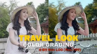 Travel Look Color Grading Tutorial Davinci Resolve Footage 8 Bit Non LOG | FREE FOOTAGE