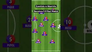 Barcelona 5-0 Real Madrid | Guardiola vs Mourinho #shorts