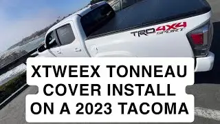 XTWEEX FPR Hard Tri-fold Truck Bed Tonneau Cover Install, On A 2023 Tacoma From Amazon! 