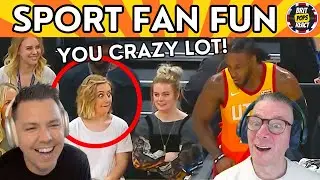 BRITS REACT to SPORT FAN FUN Compilation | FUNNY CLIPS